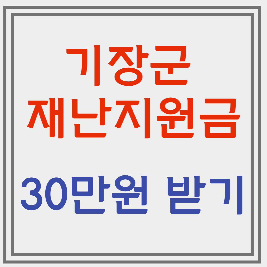 기장군 재난지원금