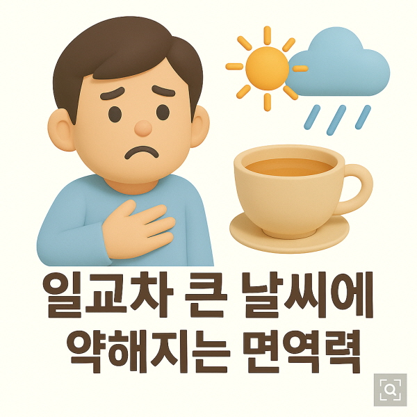 일교차 큰 날씨에 약해지는 면역력/gpt