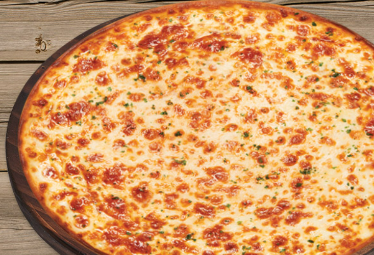 치즈가 듬뿍 토핑된 피자