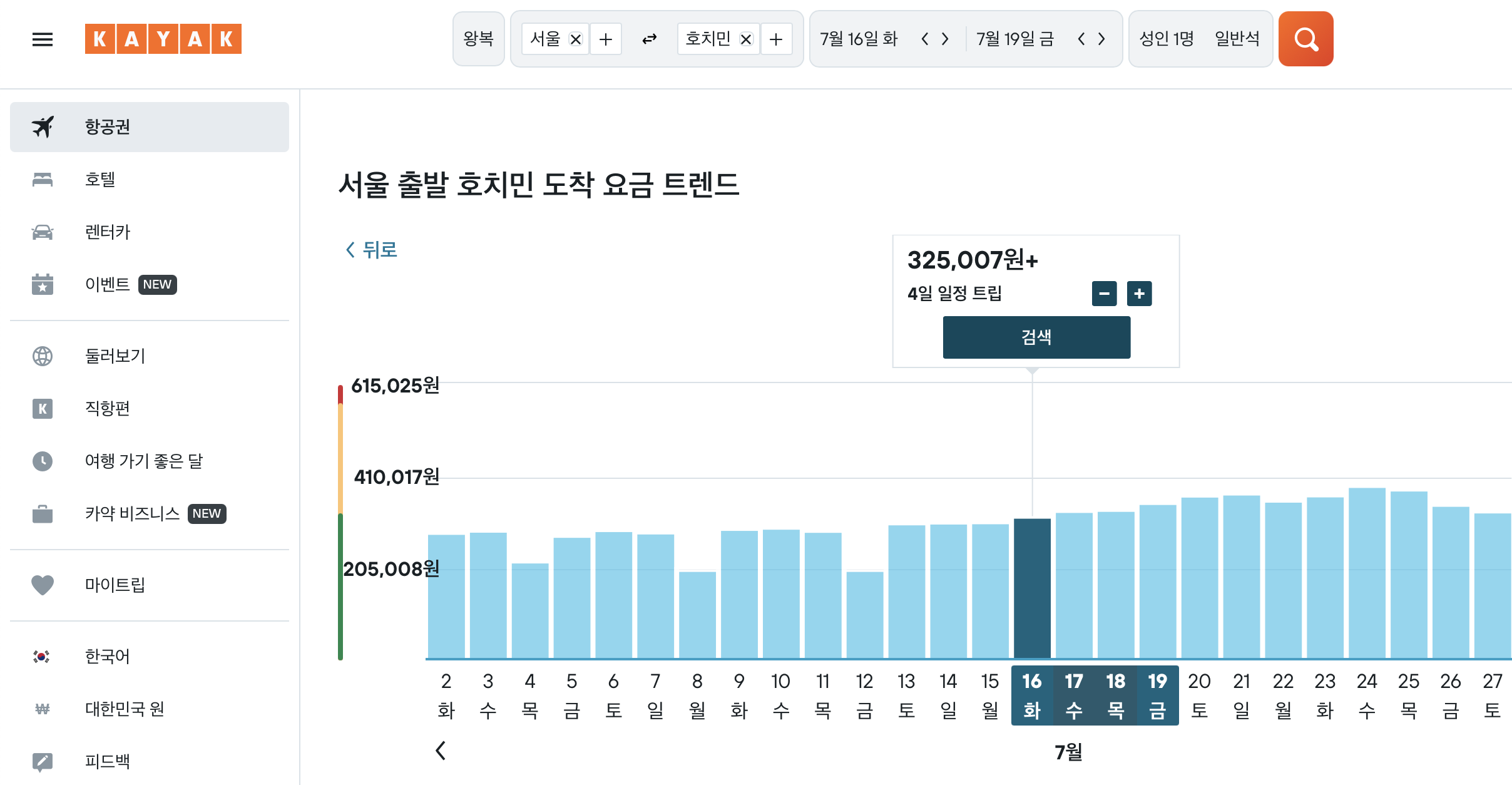 항공권최저가