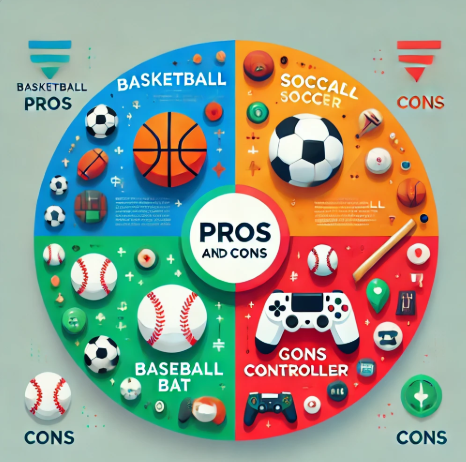 전통 스포츠와 e스포츠의 비교 사진