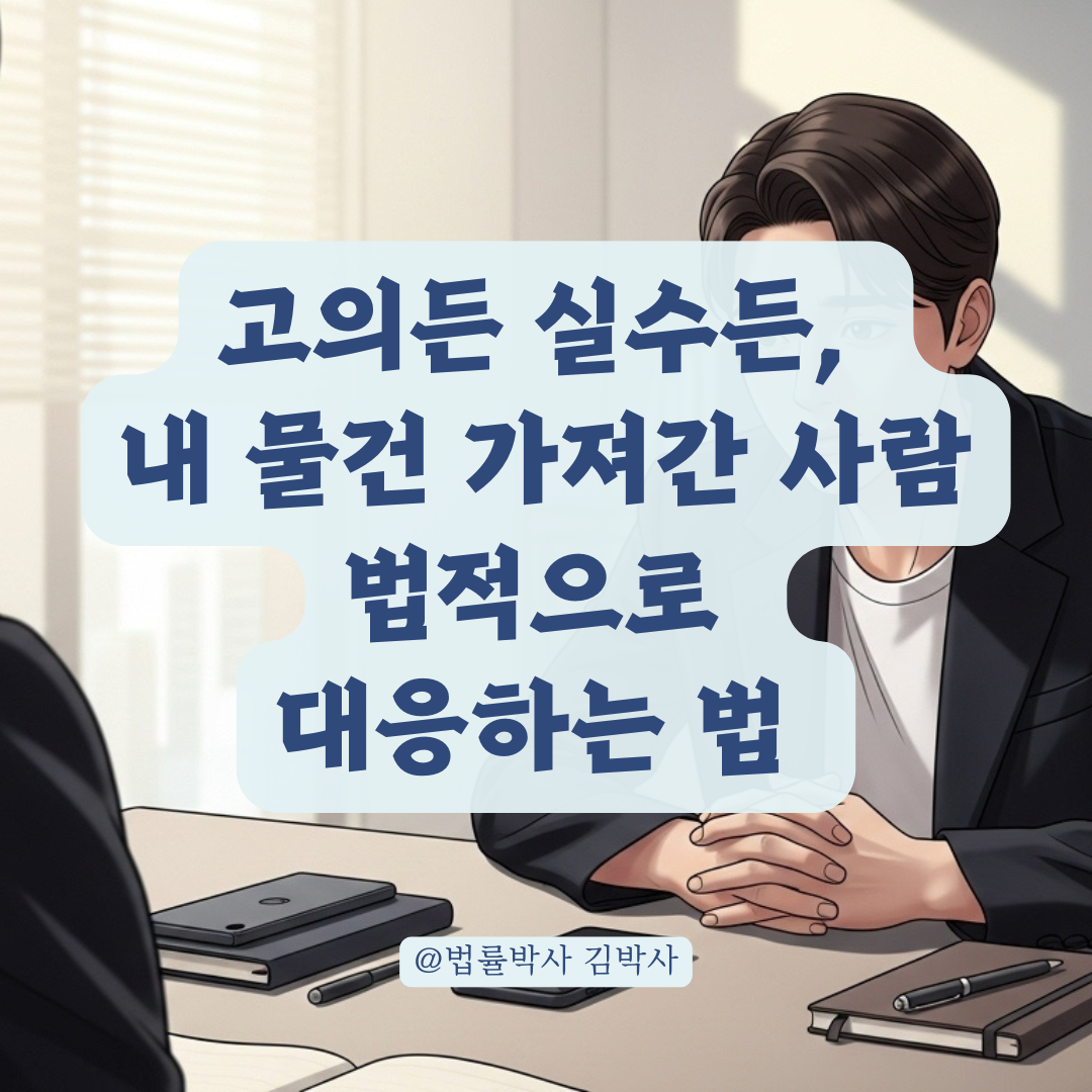 고의든 실수든 내 물건 가져간 사람, 법적으로 문제 삼을 수 있을까? 실제 사례별 정리.