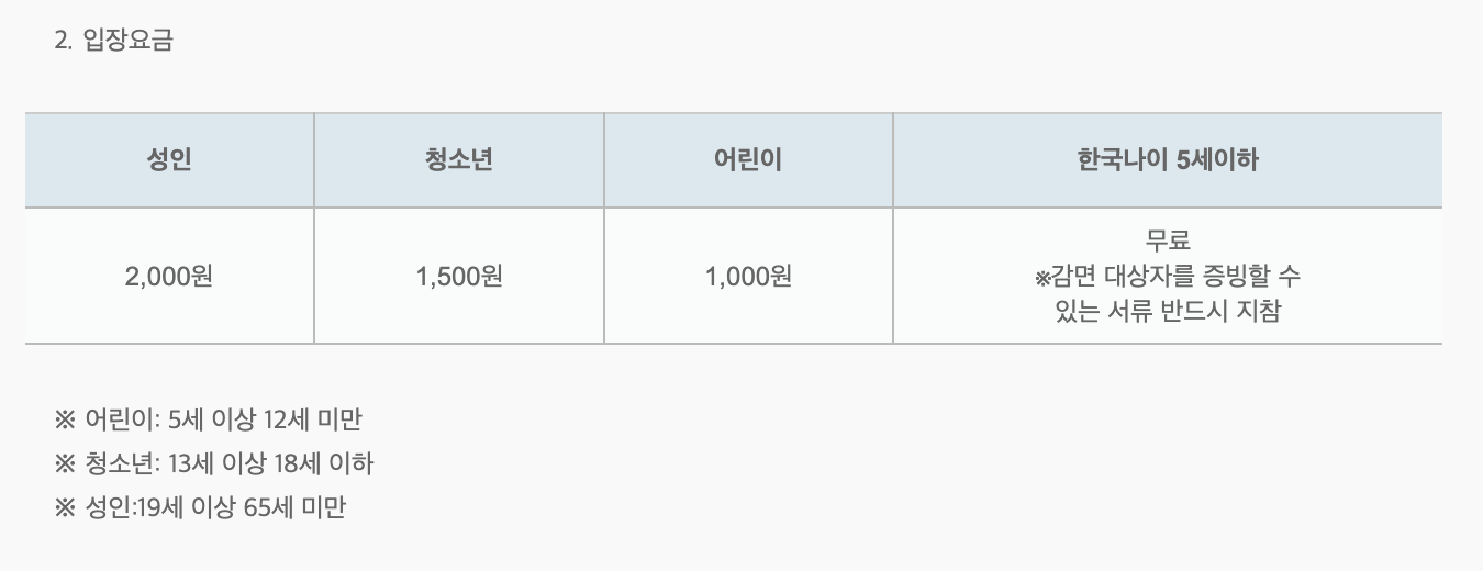 입장료