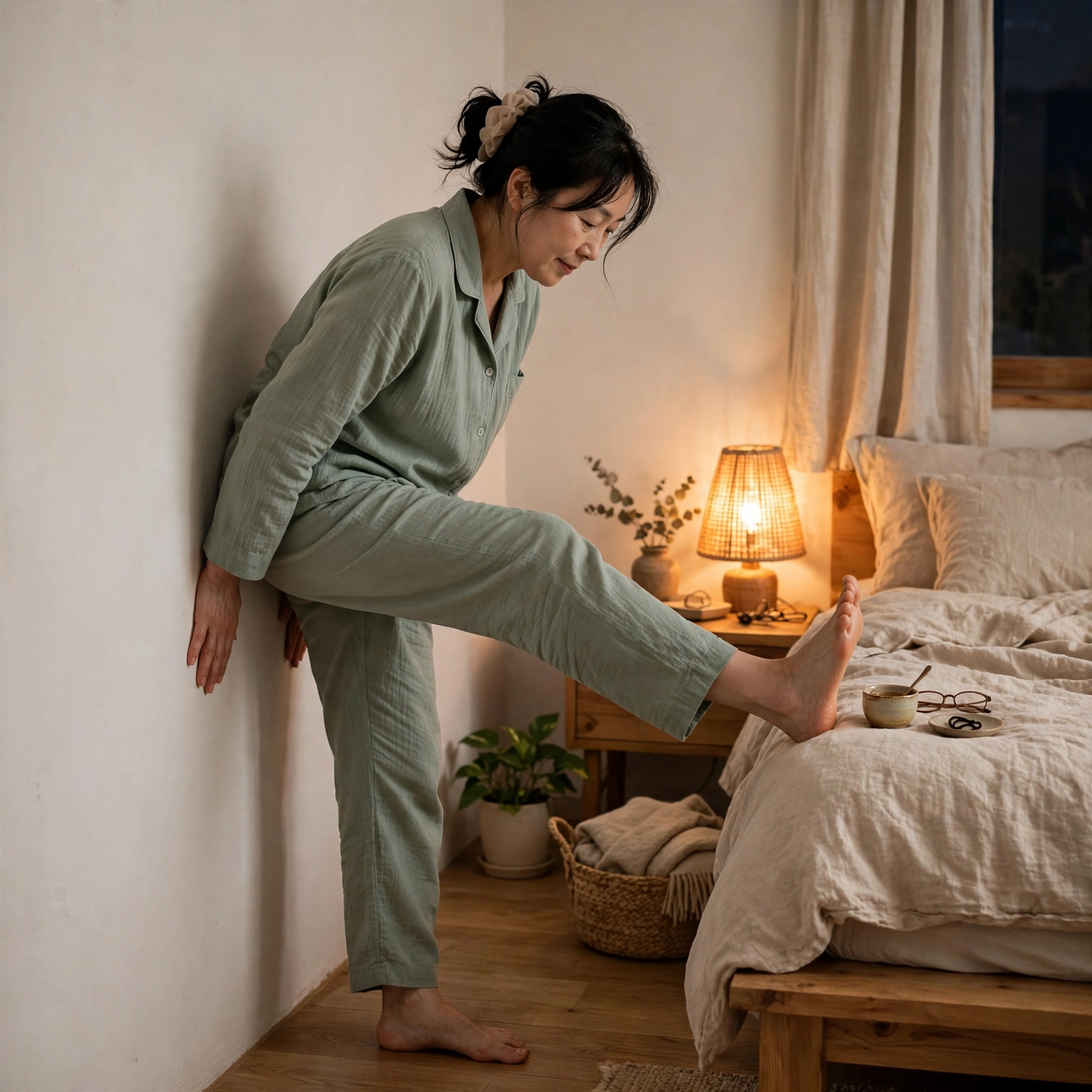 종아리 스트레칭 장면 이미지