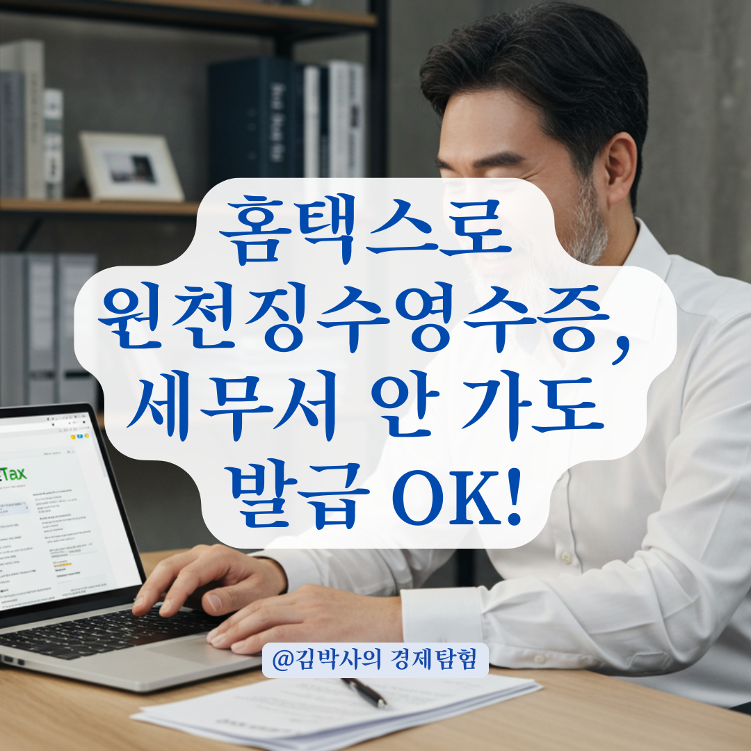 세무서까지 안 가도 됩니다! 사장님 홈택스로 원천징수영수증 발급하는 방법.