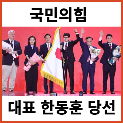 국힘 새 대표 한동훈 당선
