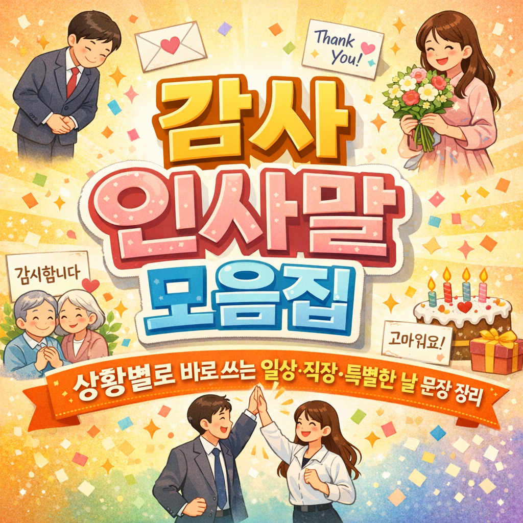 감사 인사말 모음집