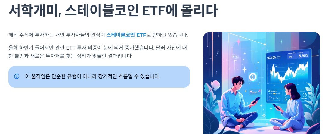 서학개미, 스테이블코인 ETF에 몰리다