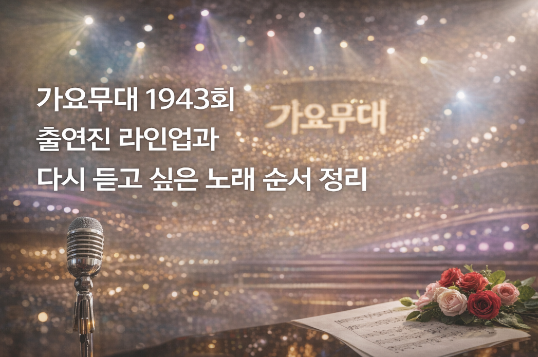가요무대 1943회 출연진·노래 순서 3분 완벽 정리