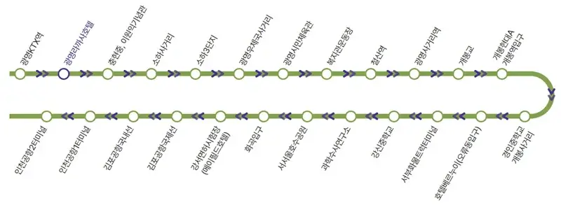 광명라까사호텔 인천공항 공항버스 노선