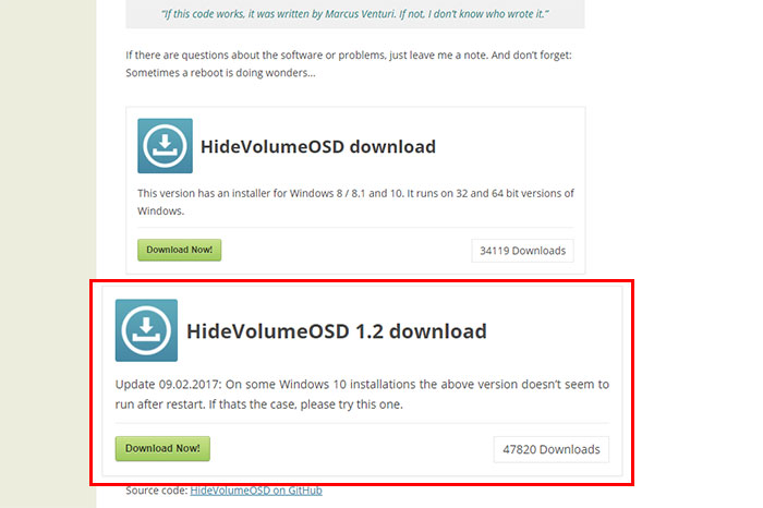HideVolumeOSD 다운로드