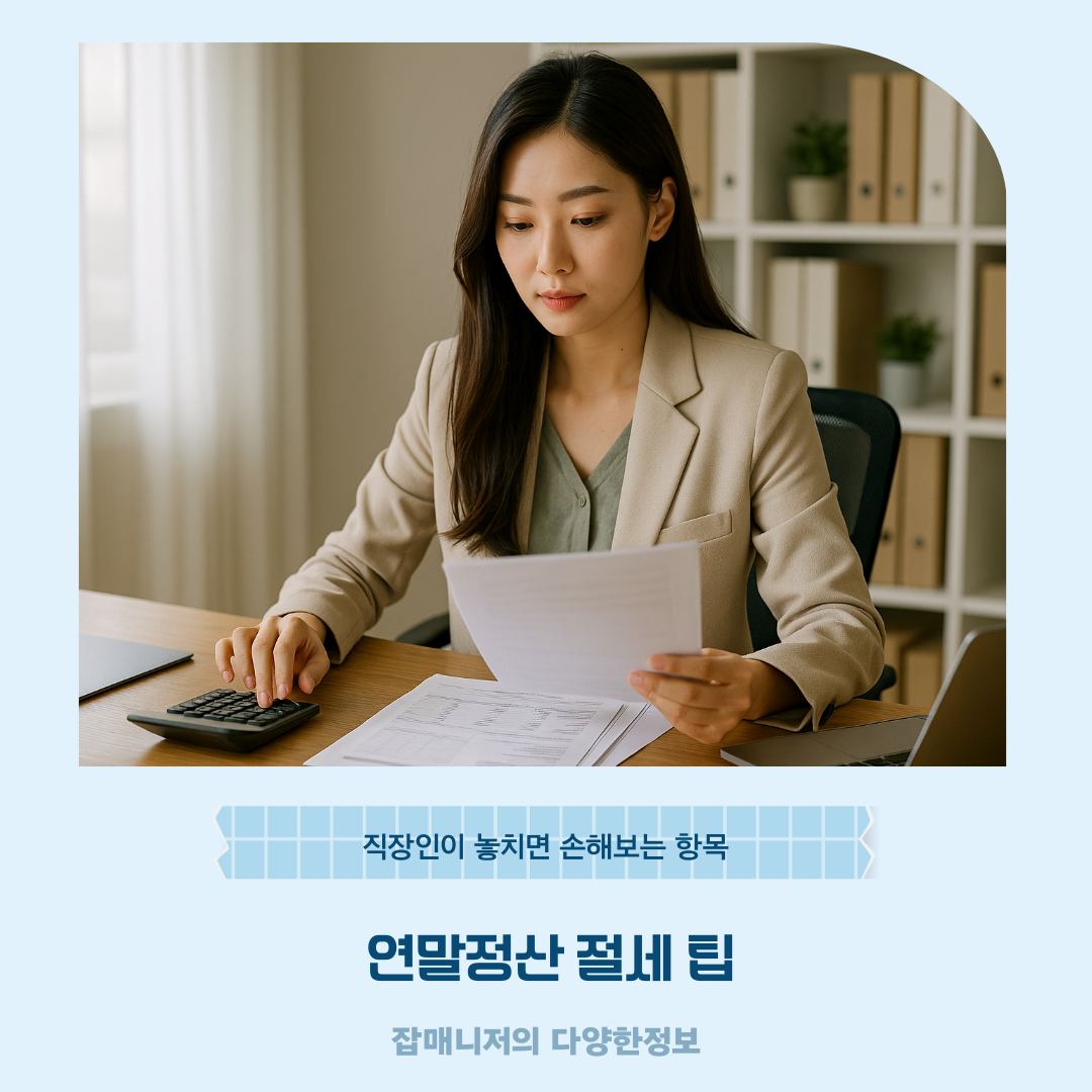 연말정산 절세 팁, 직장인이 놓치면 손해보는 항목