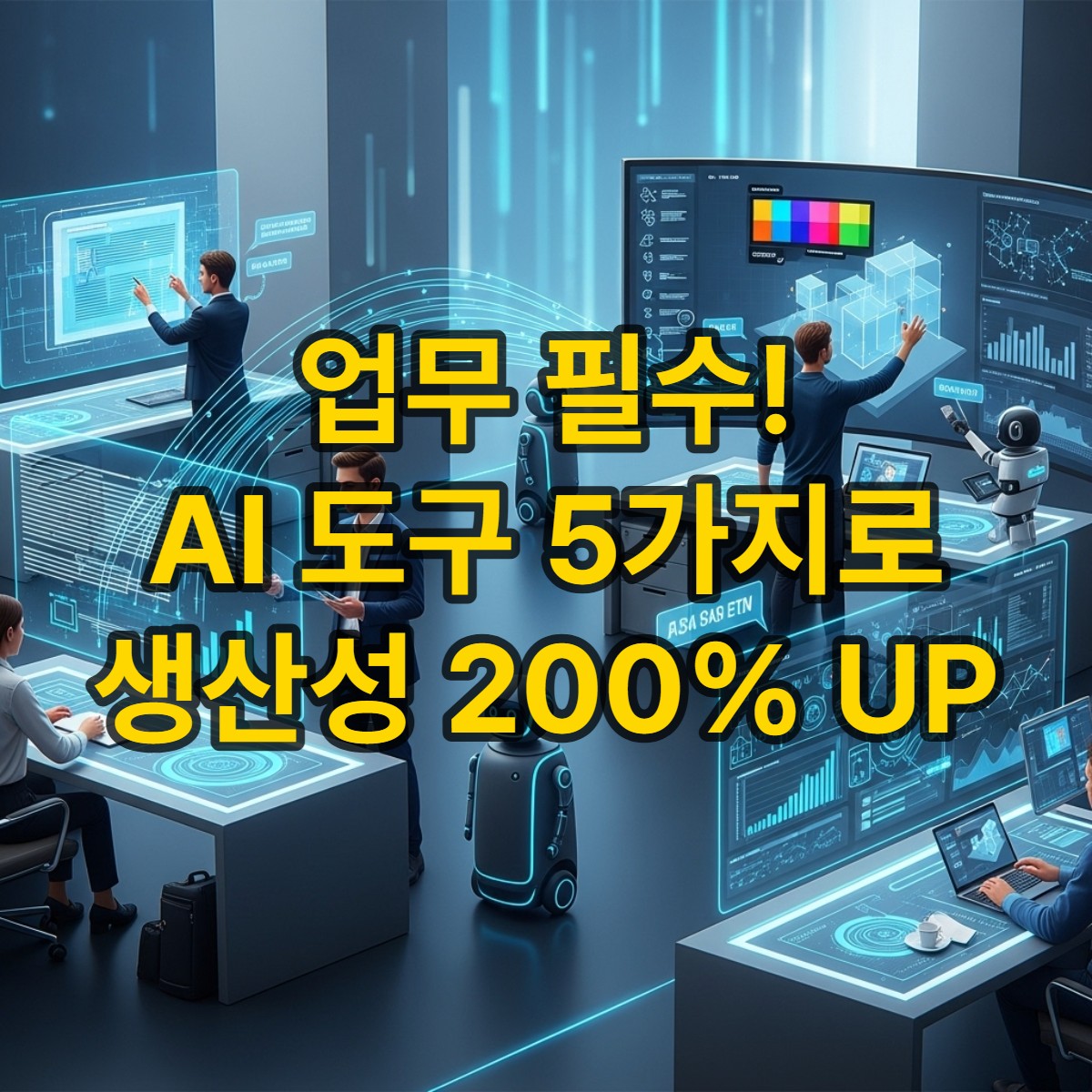 타이틀섬네일_당신의 생산성을 폭발시킬 AI 도구 5가지: 업무 효율 200% 올리는 법