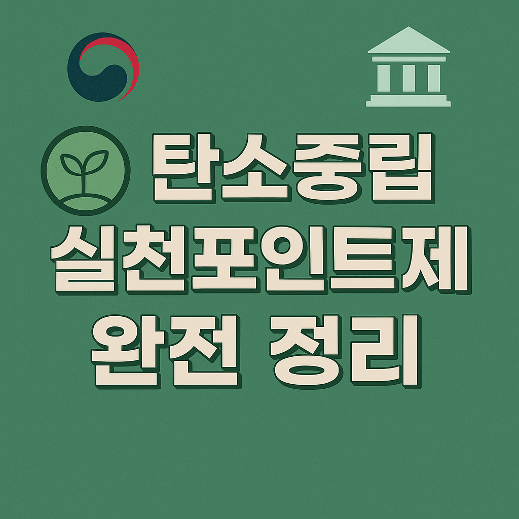 탄소중립 실천포인트제 완전 정리