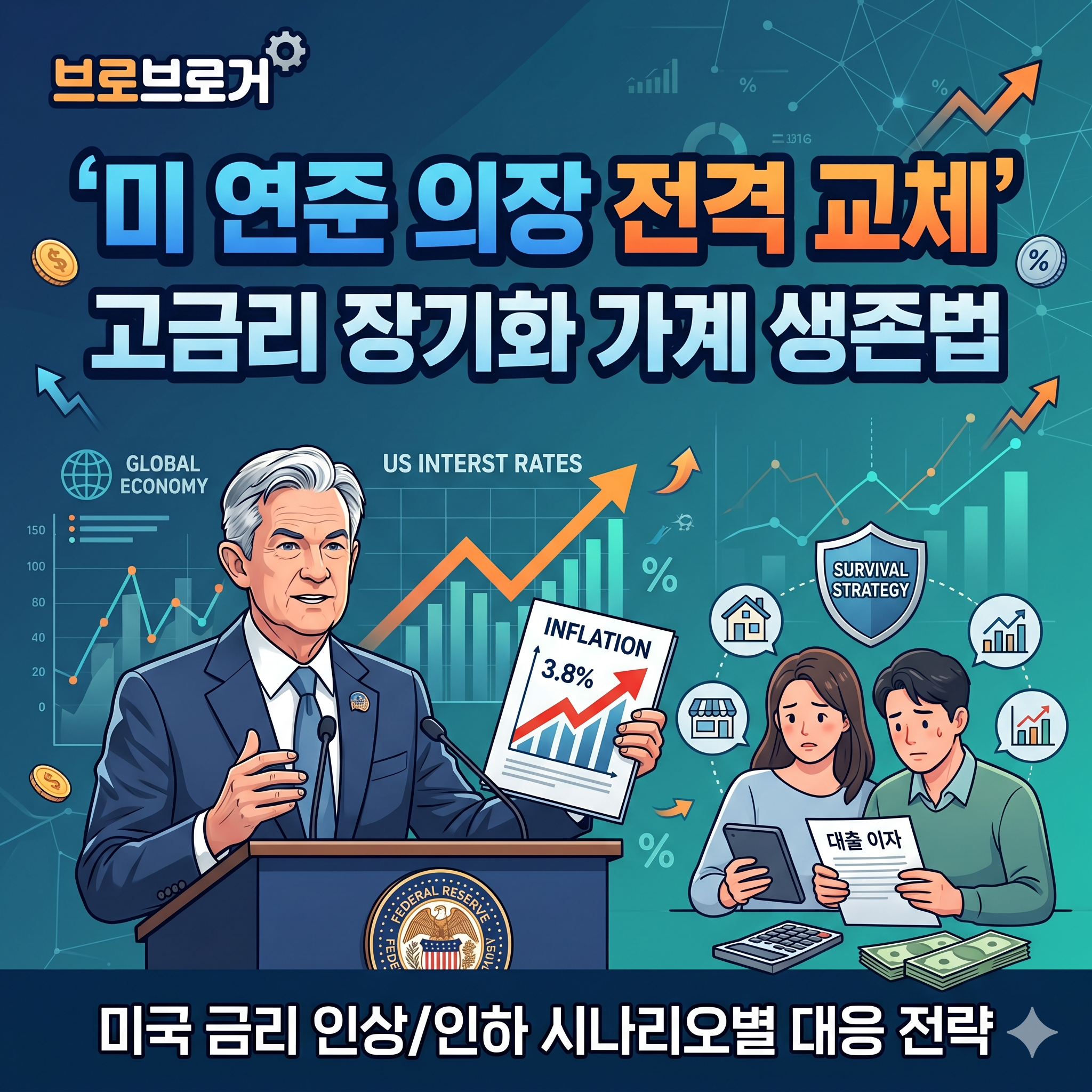신임 연준 의장 취임과 고금리 장기화 가계 생존법 썸네일 이미지