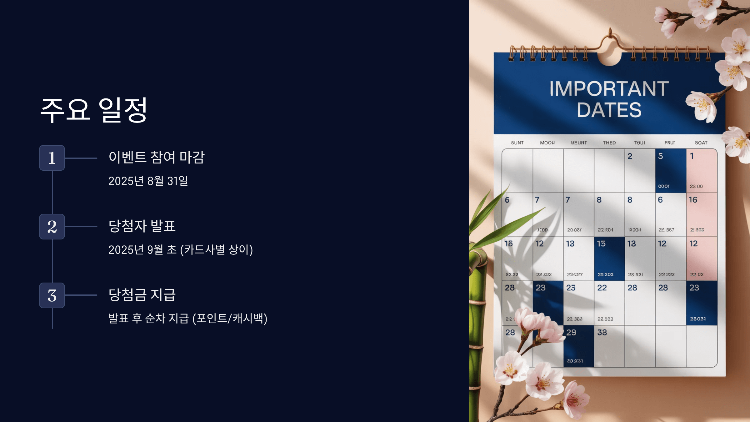 당첨자 발표 일정