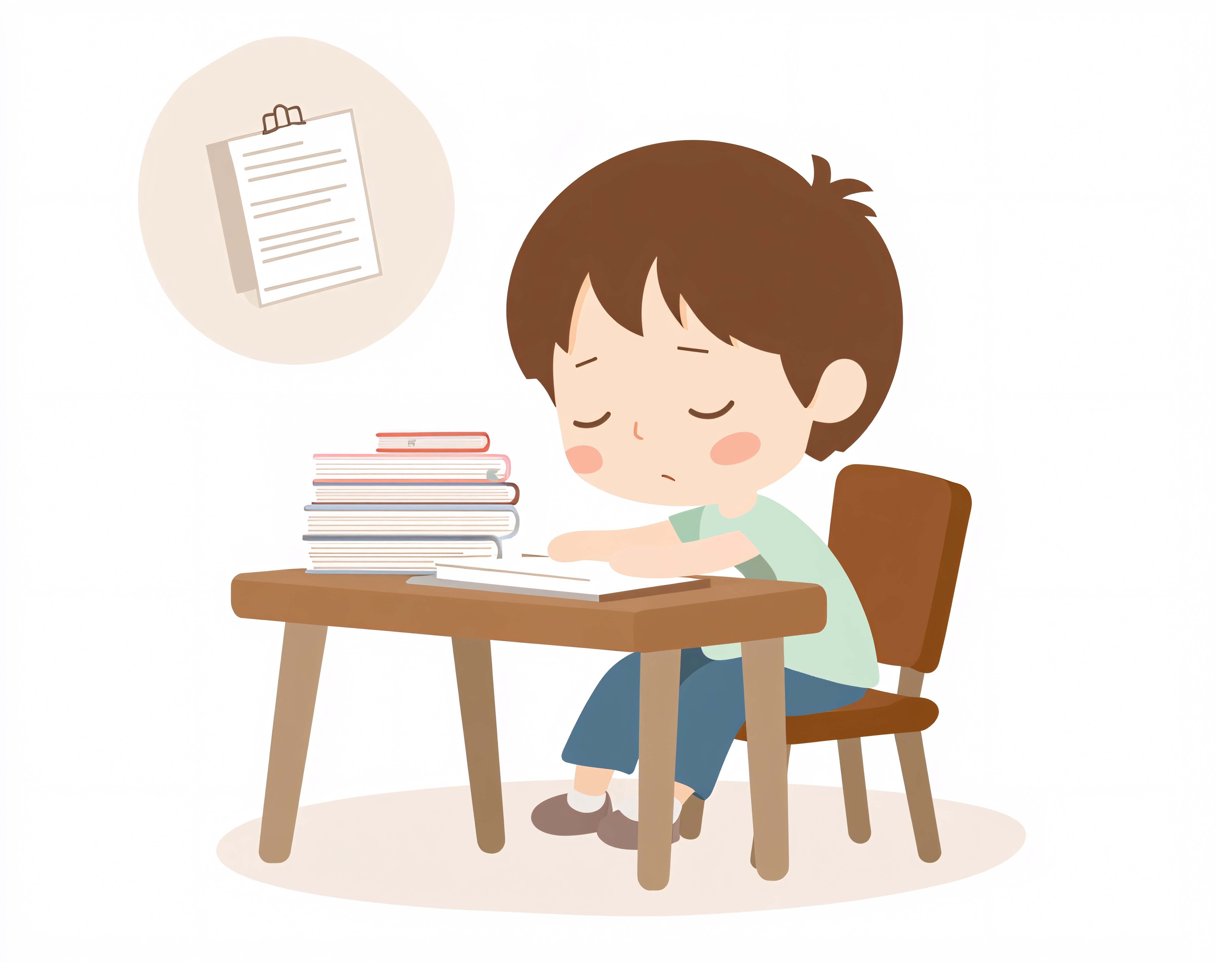 책상에 앉아 눈을 감고 있는 사람,