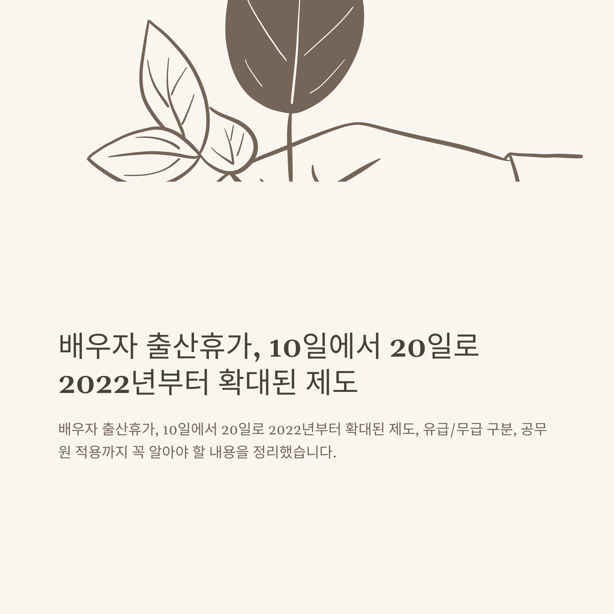 배우자 출산휴가 20일 제도 총정리: 공무원 적용, 유급 여부, 주말 포함까지 완벽 가이드