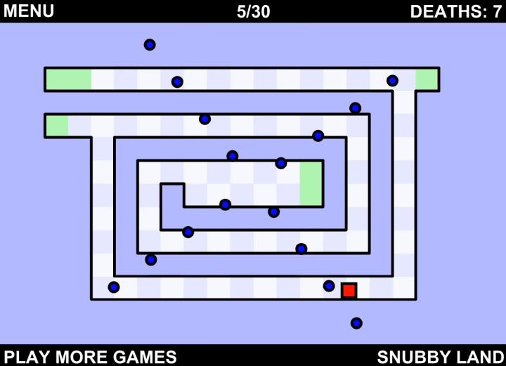 세상에서-가장-어려운-플래시게임-1-플레이-일정한-간격으로-회전하는-도형-사이를-지나가는-화면