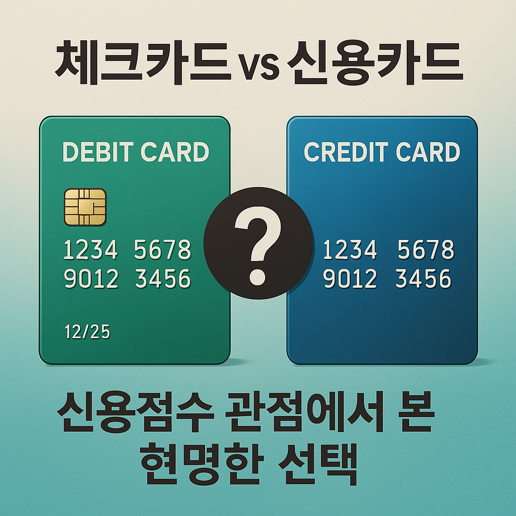 신용점수 올리는 카드 사용 전략을 비교하는 이미지