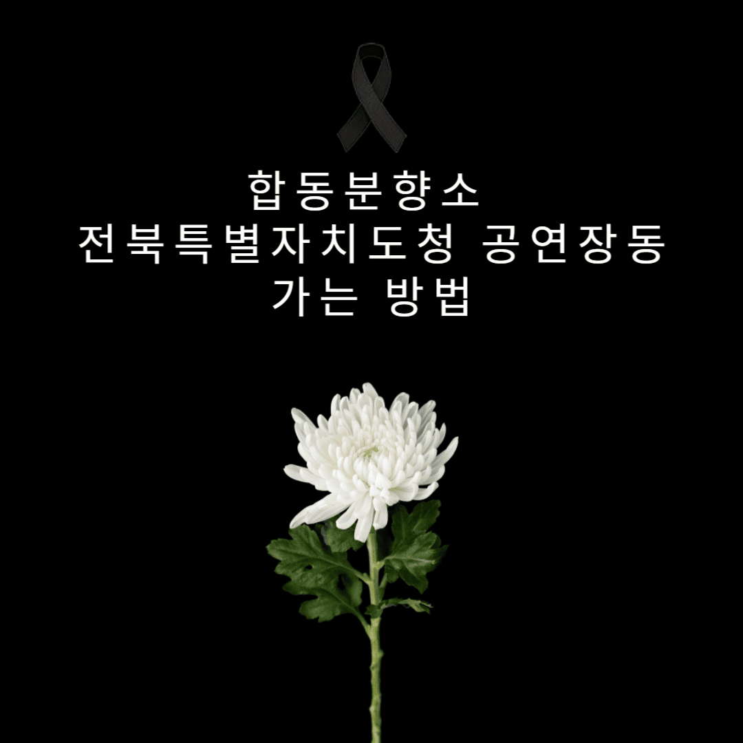 합동분향소-전북특별자치도청-공연장동-가는-방법