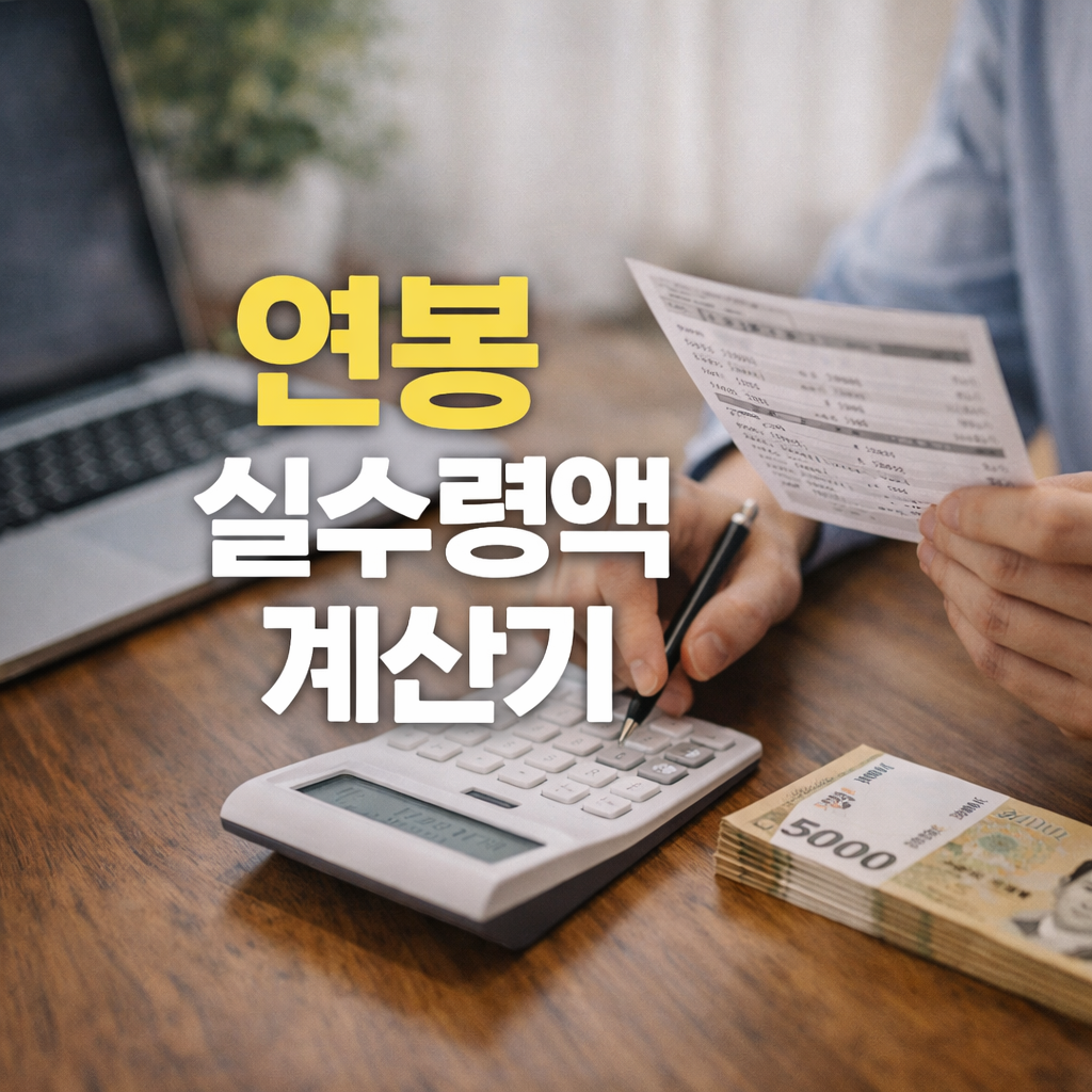 연봉 실수령액 계산기 이직 준비용|세후 월급 바로 확인
