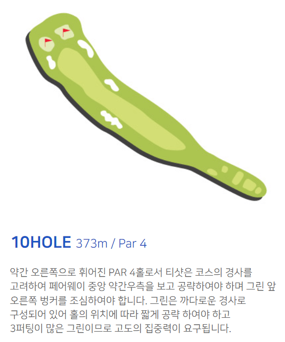 골프존카운티 오라 코스공략도 10