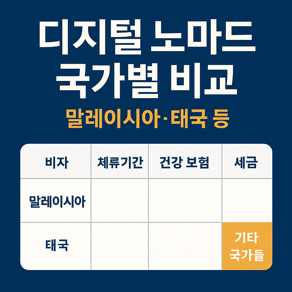 디지털 노마드 국가별 비교