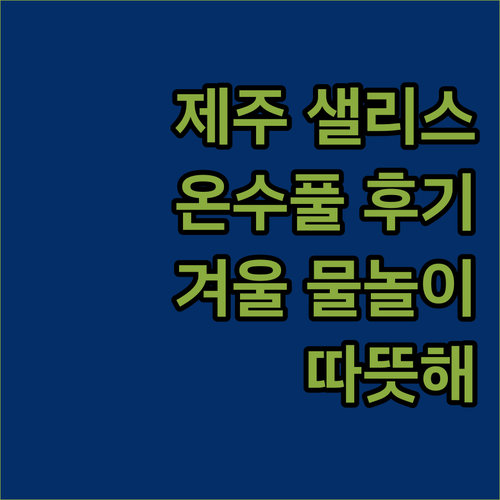 제주 샐리스 호텔, 온수풀 후기! 겨