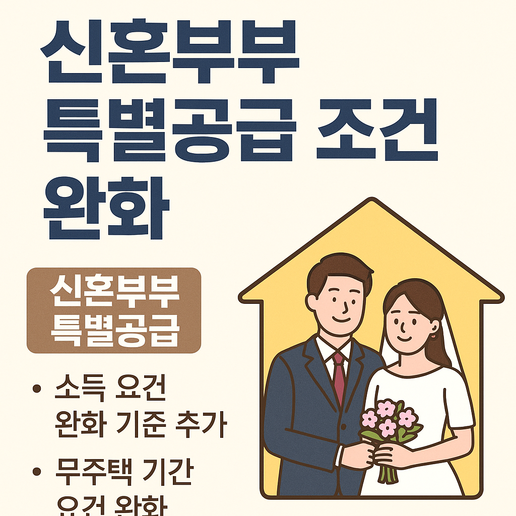 2025년 신혼부부 특별공급 조건 완화! 당첨 기회가 확 달라진다 💍🏠