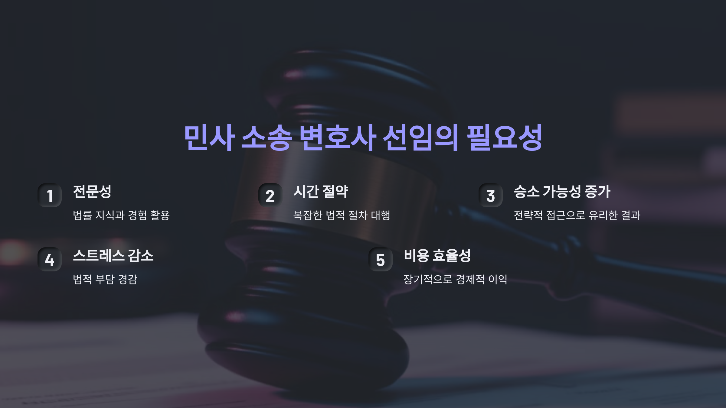 민사 소송 변호사 선임, 왜 필요할까? 비용 대비 효과 분석과 필수 이유 5가지