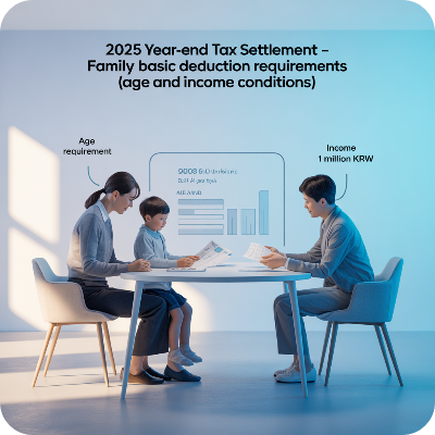 2025 연말정산 부양가족 기본공제 요건 이미지