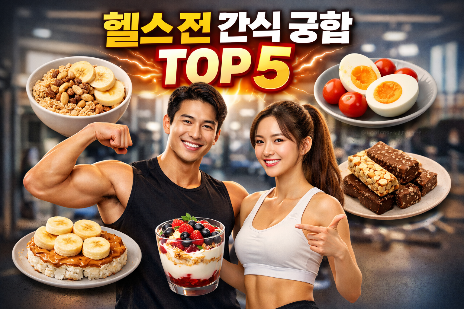 헬스 전 간식 궁합