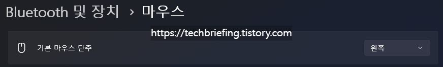 이미지 1. 마우스 설정 확인