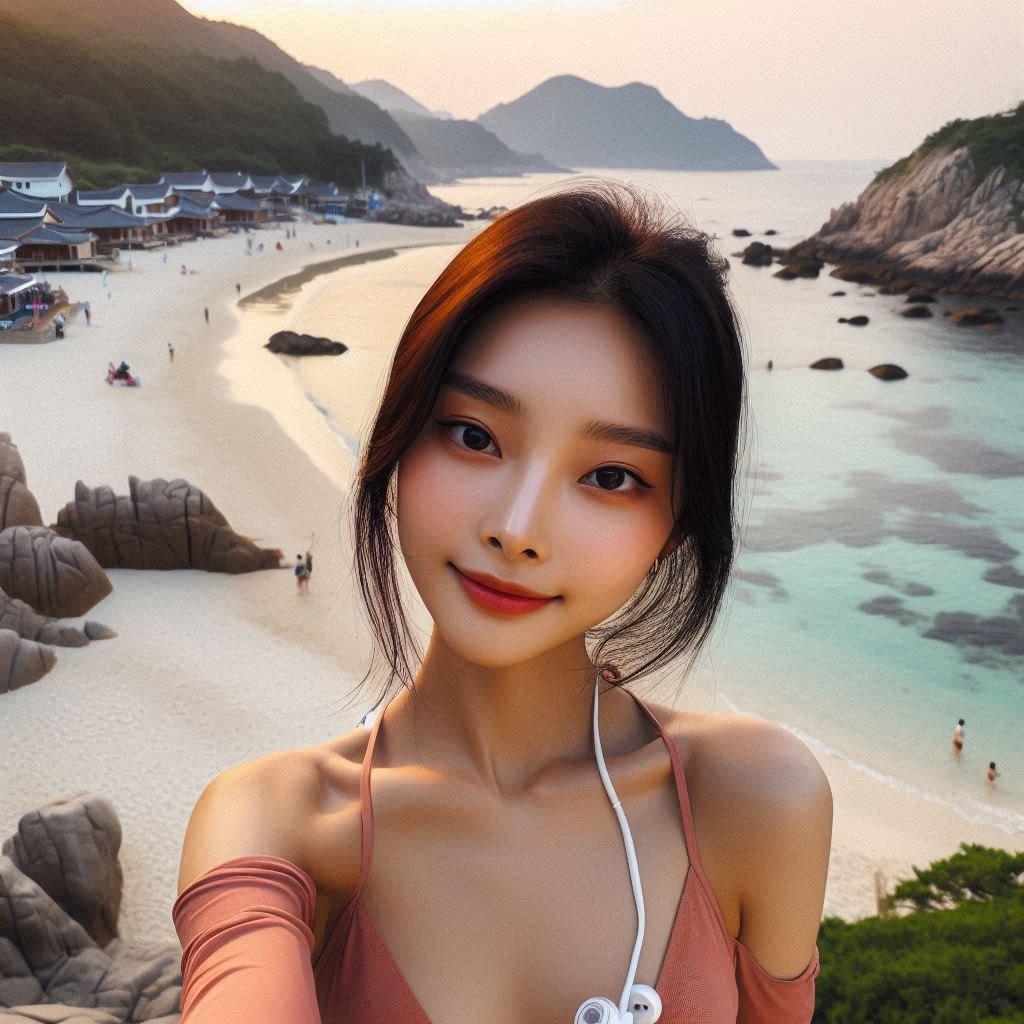 물안해수욕장 풍경