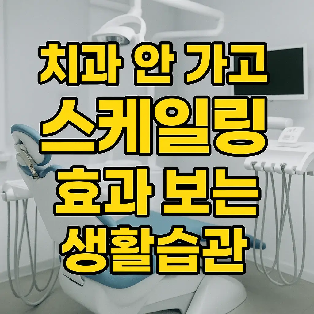 치과 안 가고 스케일링 효과 보는 생활습관 5가지