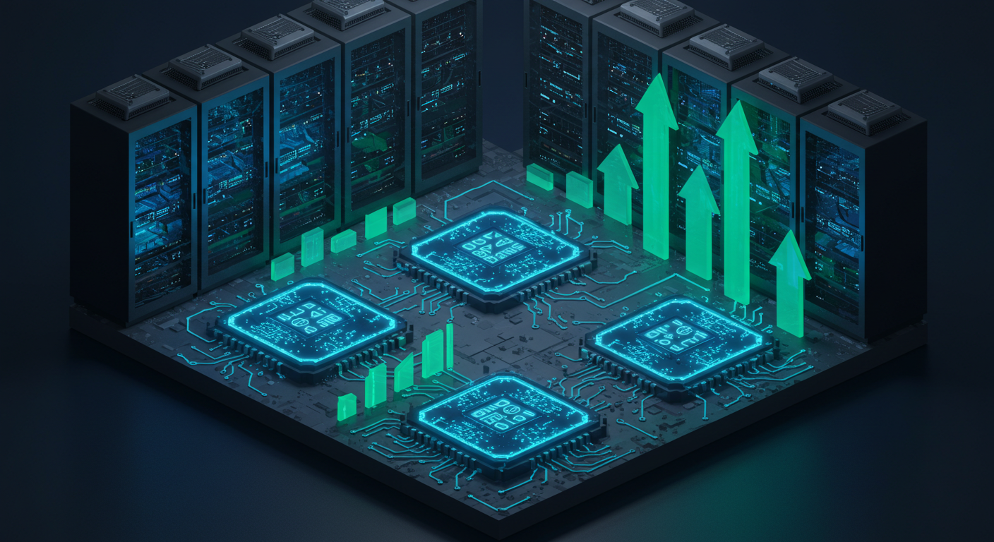 반도체 수요 회복과 HBM 기술 반등을 표현한 이미지