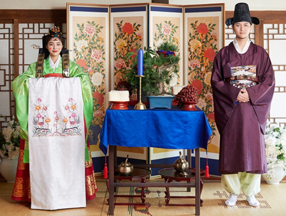 한국의 떡 종류 봉치떡-혼례식