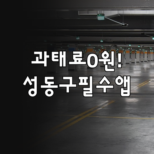 과태료 막아주는 성동구 주정차 단속 ..