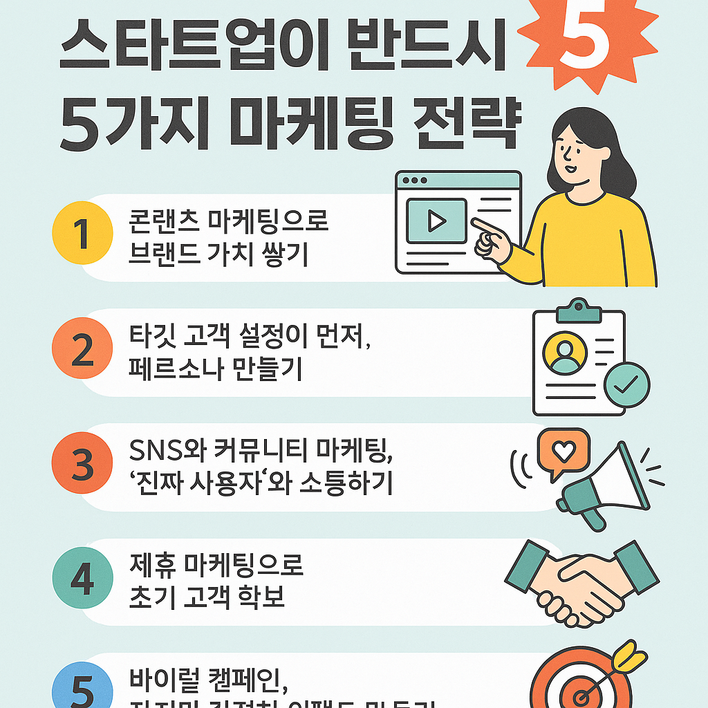 스타트업이 반드시 알아야 할 5가지 마케팅 전략