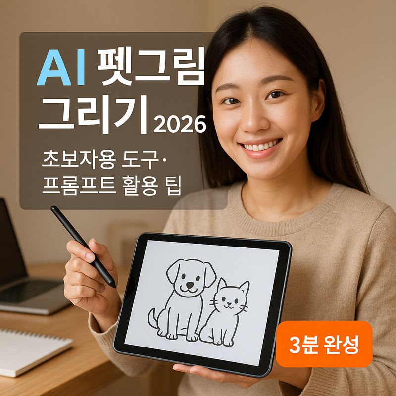 AI 펫그림 그리기 2026 ver. | 초보자용 도구·프롬프트 활용 팁