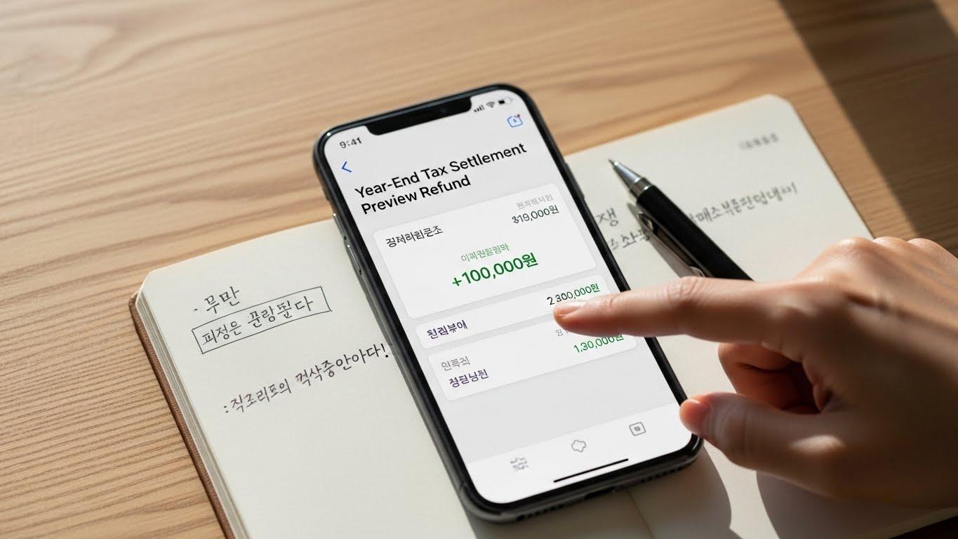 연말정산 미리보기 환급금 조회 방법