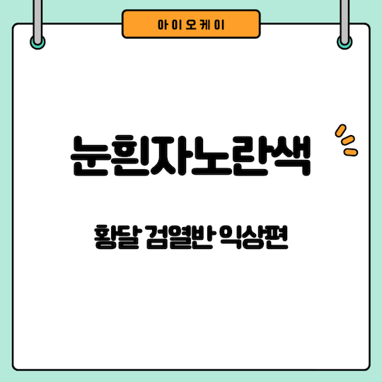 눈흰자노란색-황달-검열반-익상편