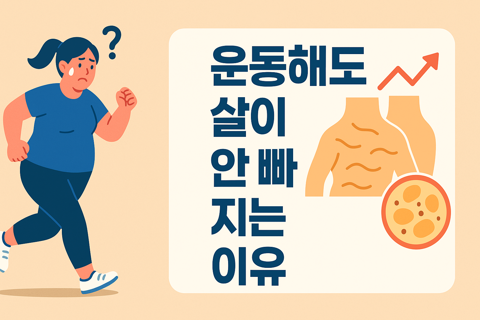 운동해도 살이 안 빠지는 이유 설명 이미지