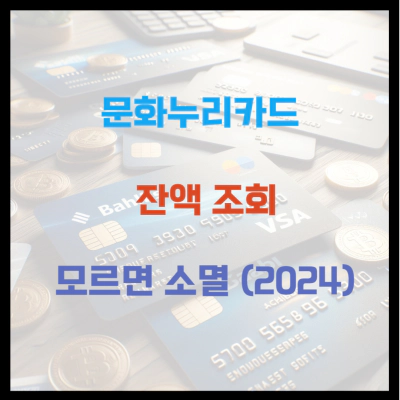 문화누리카드 잔액조회 모르면 소멸 됩니다 (2024)