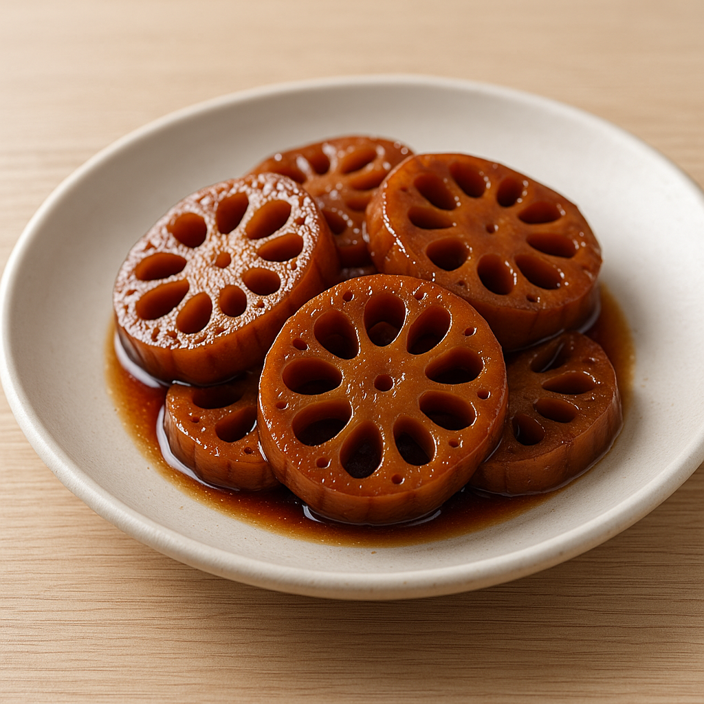 윤기 흐르는 연근조림