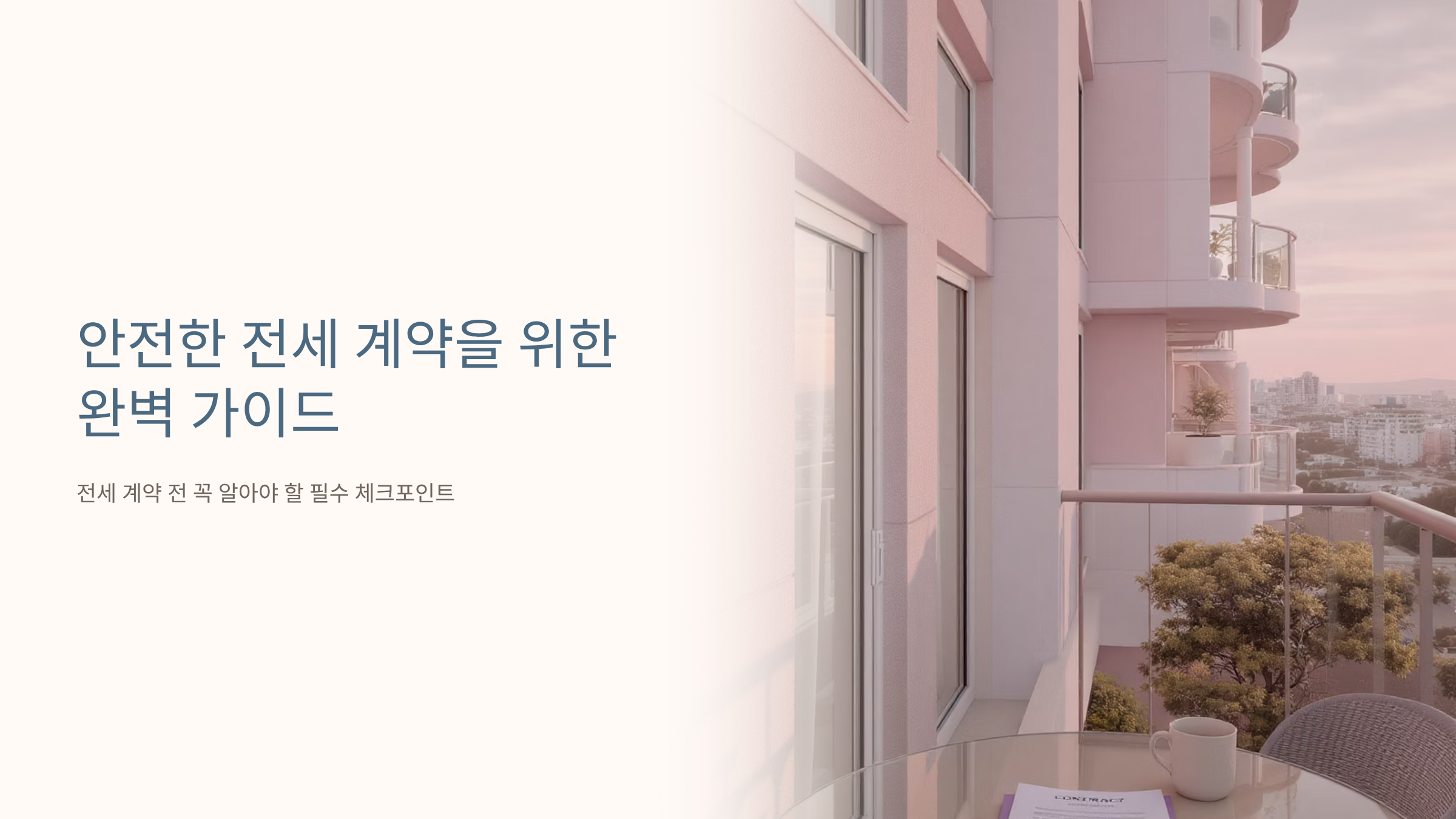 전세 계약 사기 예방하는 필수 체크리스트