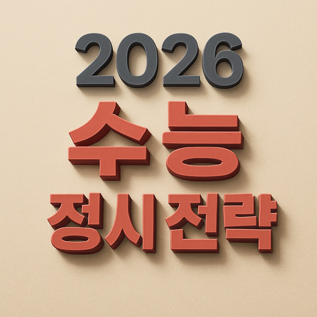 2026 수능 정시전략 총정리