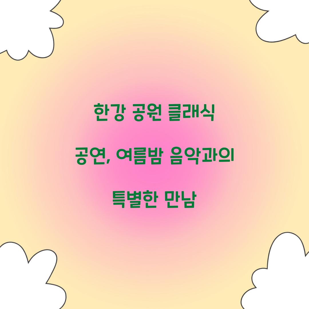 한강 공원 클래식 공연