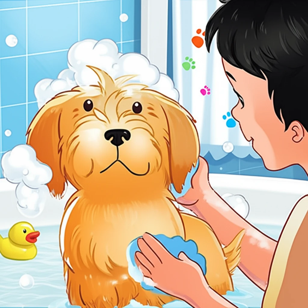🐶🚿 우리 강아지 털, ✨ 윤기 좔좔..